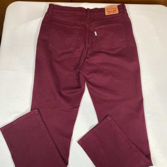 Levi's Classic Straight Stretch 10 Cotton Blend Red Jeans - Picture 6 of 8